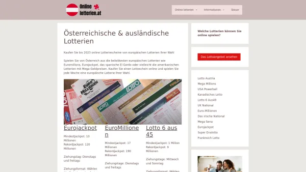 Website Screenshot: Das Lotto Service - Österreichische & ausländische Lotterien - Online Lotterien Österreich - Date: 2023-06-22 15:11:10