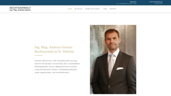 Website Screenshot: Gartner Andreas Ing. www.das-recht.at - Rechtsanwalt St. Valentin | Rechtsanwalt Mag. Gartner - Date: 2023-06-22 15:11:10