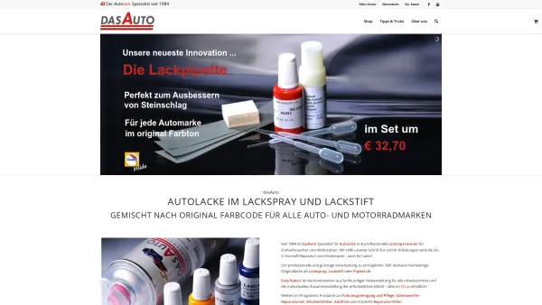 Website Screenshot: das Auto.at - dasAuto | Der Autolack Spezialist seit 1986 - Date: 2023-06-22 15:11:10