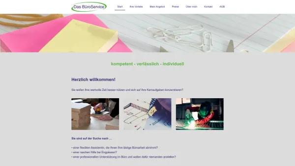 Website Screenshot: Büroservice Zorica Reisenbichler - Start - dasbueroservices Webseite! - Date: 2023-06-26 10:26:13