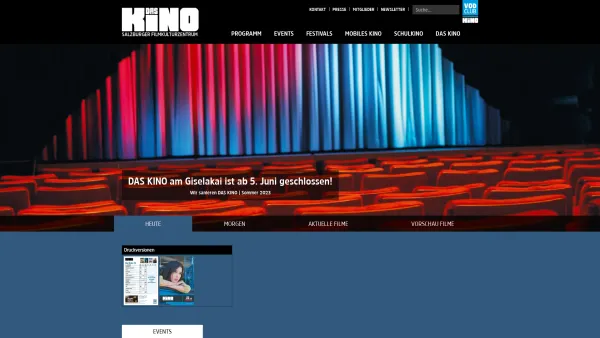Website Screenshot: Salzburger das Kino - DAS KINO - Das Kino - Date: 2023-06-14 10:39:23