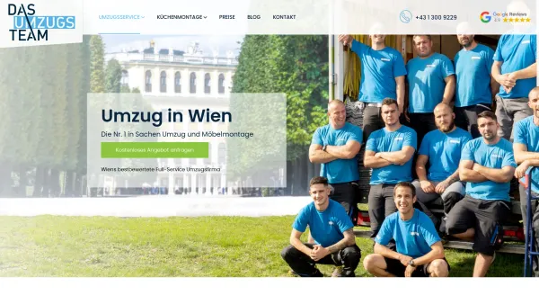 Website Screenshot: Das Umzugsteam - Umzug Wien | Profi Umzugsservice Wien 2023 | DasUmzugsteam - Date: 2023-06-26 10:26:13