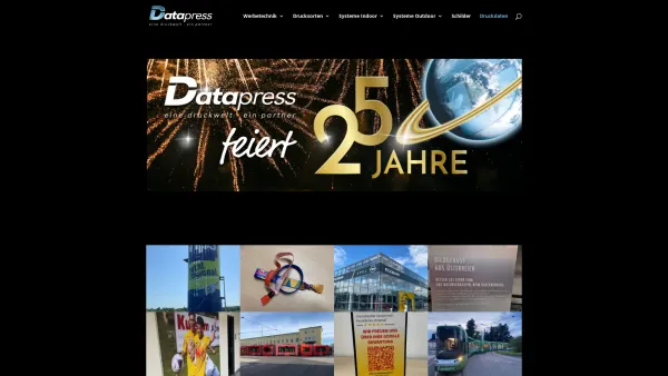 Website Screenshot: Datapress - Digitaldruck Linz - DATAPRESS eine druckwelt – ein partner – Werbetechnik, Drucksorten, Systeme, Schilder - Date: 2023-06-22 15:00:16
