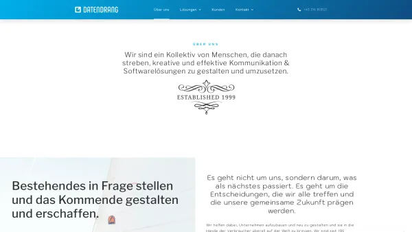 Website Screenshot: DATENDRANGBRAND COMMUNICATION SOLUTIONS - Willkommen! Datendrang Digital Agentur & Software - Date: 2023-06-22 15:00:16