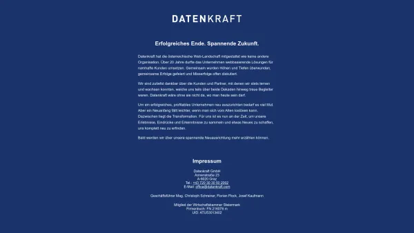 Website Screenshot: Datenkraft IT-Consulting GmbH - Datenkraft GmbH - Date: 2023-06-22 15:00:16