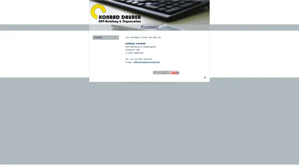 Website Screenshot: Daurer EDV-Beratung & Organisation - KONRAD DAURER EDV-Beratung & Organisation - Kontakt - Date: 2023-06-22 15:00:16