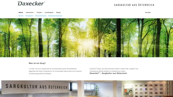 Website Screenshot: bei Daxecker Holzindustrie! - Daxecker Holzindustrie GmbH | Sargkultur aus Österreich - Date: 2023-06-15 16:02:34