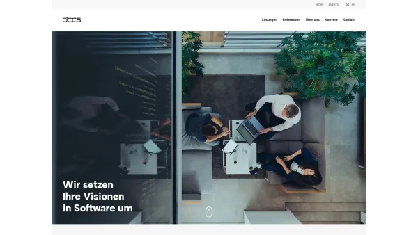 Website Screenshot: DCCS GmbH - Wir entwickeln Ihre IT Business Solutions - Date: 2023-06-14 10:38:13