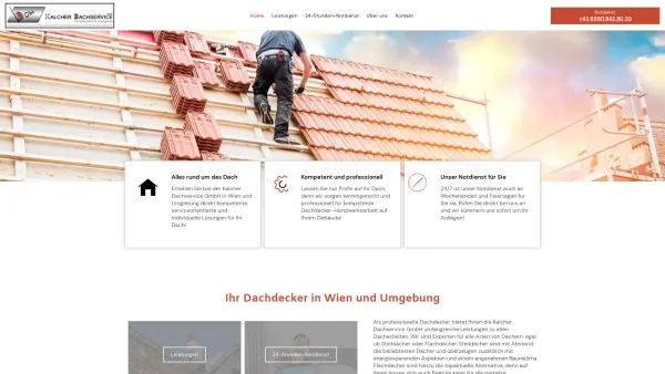 Website Screenshot: DDM Das Dach & Mehr GmbH - Kalcher Dachservice in 1120 Wien - Date: 2023-06-14 10:39:23