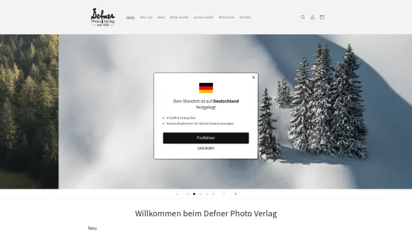 Website Screenshot: Thomas defner Karten und Kalender - Defner Photo Verlag - Date: 2023-06-14 10:47:19