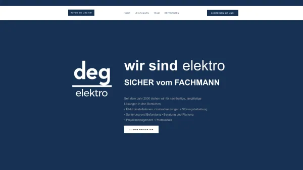 Website Screenshot: D.E.G. Döltl Elektroinstallationen GmbH - DEG Elektro – Sicher vom Fachmann - Date: 2023-06-22 15:11:10
