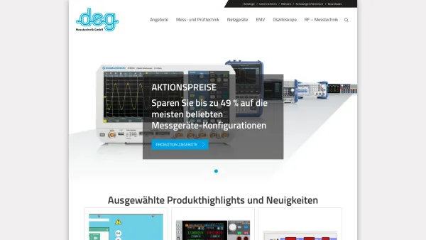 Website Screenshot: deg-Messtechnik GmbH - Home - deg-Messtechnik GmbH - Date: 2023-06-22 15:11:10