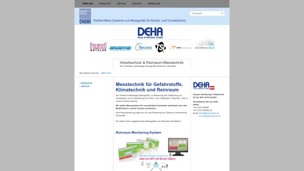 Website Screenshot: Deha Haan & Wittmer GmbH
Vertrieb Austria - Deha Haan + Wittmer GmbH Vertrieb Österreich Startseite - Date: 2023-06-15 16:02:34
