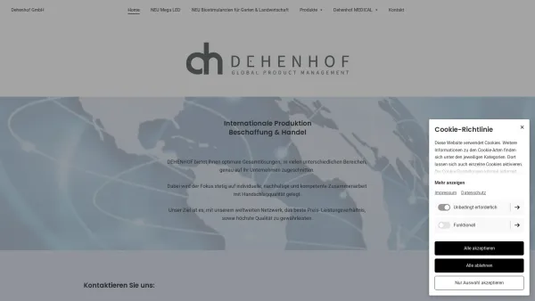 Website Screenshot: Dehenhof-Werbung-Promotion werbemittel werbeartikel werbegeschenke werbemittler werbetextilien textilwerbung textilimport - Home | Dehenhof GmbH - Date: 2023-06-22 12:13:52