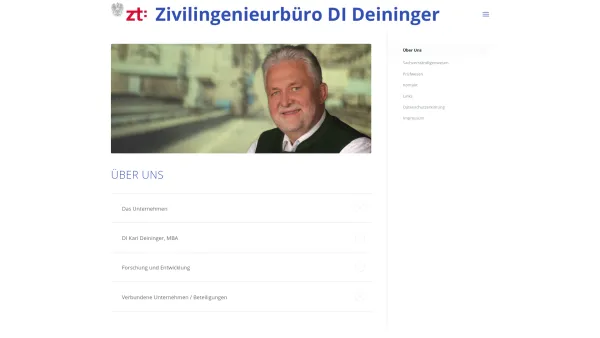 Website Screenshot: Ziviltechnikerbüro DI Deininger - Ziviltechnikerbüro DI Deininger – 8680 Mürzzuschlag - Date: 2023-06-22 15:11:10
