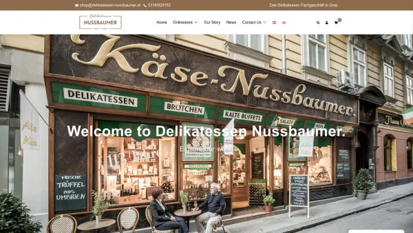 Website Screenshot: Alles Käse Nussbaumer - Delikatessen Nussbaumer – Das Delikatessen Fachgeschäft in Graz! - Date: 2023-06-15 16:02:34