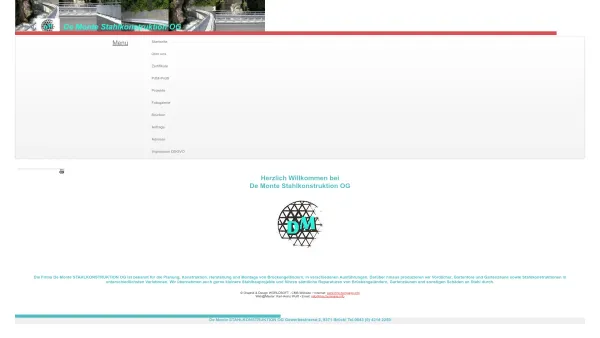 Website Screenshot: auf der DomaDEMONTE.AT - De Monte Stahlkonstruktions OG - Date: 2023-06-14 10:39:23