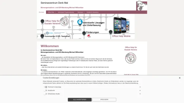 Website Screenshot: Büroorganisation und EDV-Beratung Michael Denk Mal nach und IT-Solutions - Start - Date: 2023-06-22 15:10:47