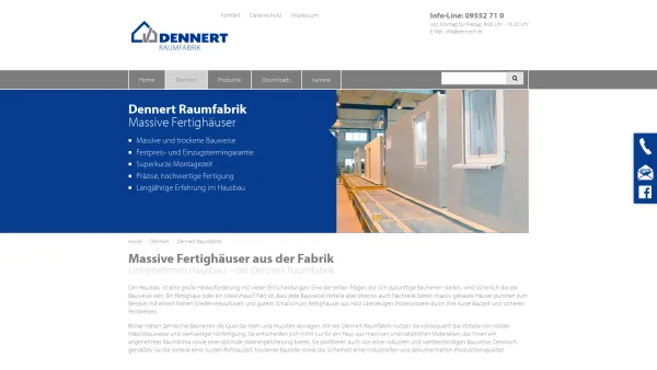Website Screenshot: Dennert Massivhaus Ing. Christian Hochrieser - Dennert Baustoffwelt: Dennert Raumfabrik - Date: 2023-06-22 15:10:47