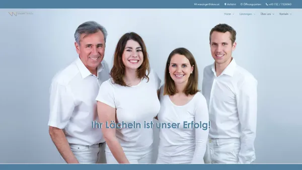 Website Screenshot: Dr. med. Heinz Wiesinger, Zahnarzt - Home ? Zahnarzt Dr. Wiesinger - Dr. Pichler, Linz - Date: 2023-06-14 10:36:55