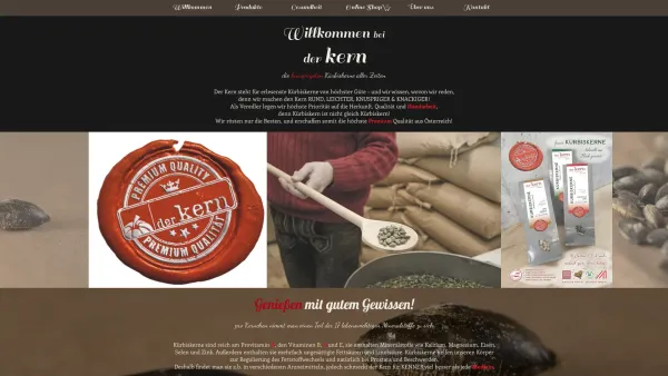 Website Screenshot: der kern für KENNER - die knusprigsten Kürbiskerne aller Zeiten | gesund | Gesundheit - Date: 2023-06-15 16:02:34