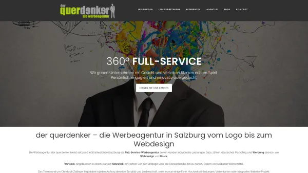 Website Screenshot: Werbeagentur der querdenker - Full-Service Werbeagentur in Salzburg | der querdenker - Date: 2023-06-14 10:39:23