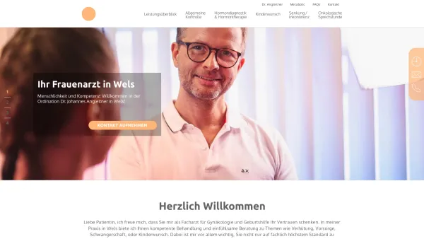 Website Screenshot: Frauenarzt Dr. Johannes Angleitner - Dr. Johannes Angleitner, Facharzt für Gynäkologie in Wels - Date: 2023-06-22 15:00:16
