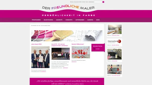 Website Screenshot: Freundlinger & Wiesinger GmbH - Der freundliche Maler - Date: 2023-06-22 15:00:16