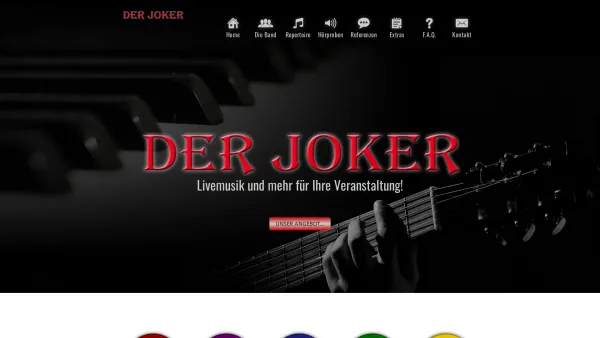 Website Screenshot: Zekar und Ruthner Entertainment GnbR Der JOKER Livemusik - Der Joker - Livemusik und mehr für Ihre Veranstaltung - Date: 2023-06-15 16:02:34