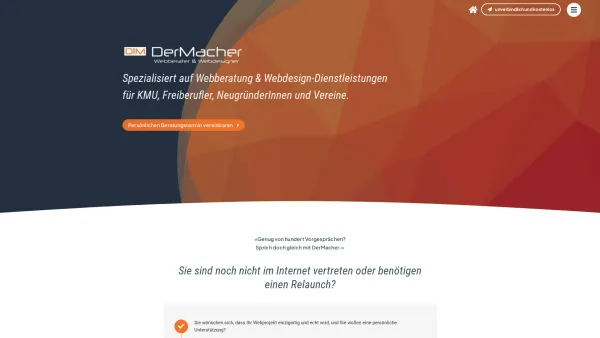 Website Screenshot: DerMacher IT & Web Solution - DerMacher Webberater & Webdesigner - Date: 2023-06-14 10:39:23