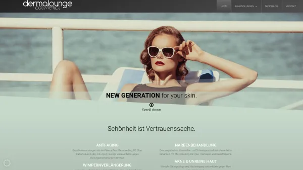 Website Screenshot: Dermalounge Kosmetikstudio Wien Favoriten - Kosmetikstudio Dermalounge - Wien 1100, Favoriten - Date: 2023-06-22 15:00:16