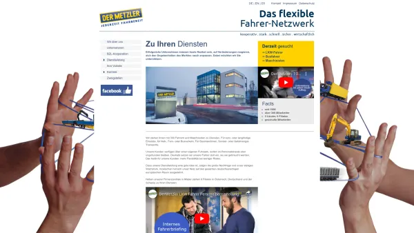 Website Screenshot: Dietmar Metzler KFZ-Lenker- - Der Metzler · Das flexible Fahrer-Netzwerk - Date: 2023-06-22 15:00:16
