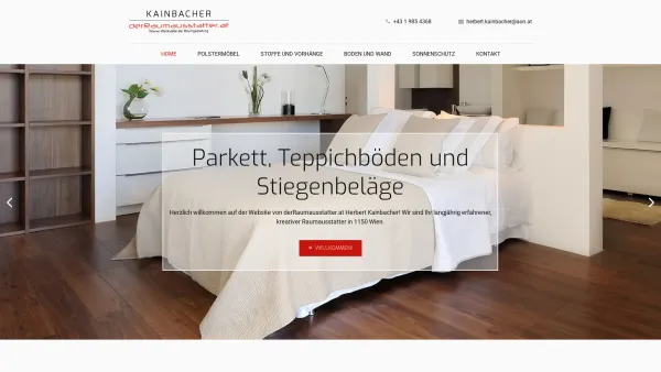 Website Screenshot: Kainbacher derraumausstatter.at - Herbert Kainbacher derRaumausstatter.at in 1150 Wien - Date: 2023-06-22 15:00:16