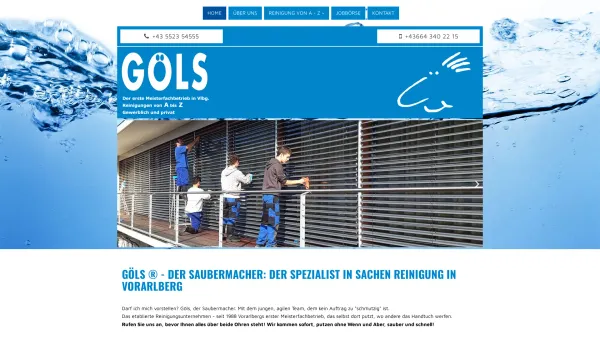 Website Screenshot: GÖLS DER SAUBERMACHER dem keinen Auftrag zu schmutzig ist ( Reinigung ) - Reinigung Vorarlberg - Andreas Göls - Der Saubermacher - Date: 2023-06-22 15:00:16