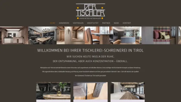Website Screenshot: Hetzenauer Hans Neue Seite 1 - ▷ Der Tischler ⇒ Schreinerei Tischler Tirol Kitzbühel - Date: 2023-06-22 15:10:47