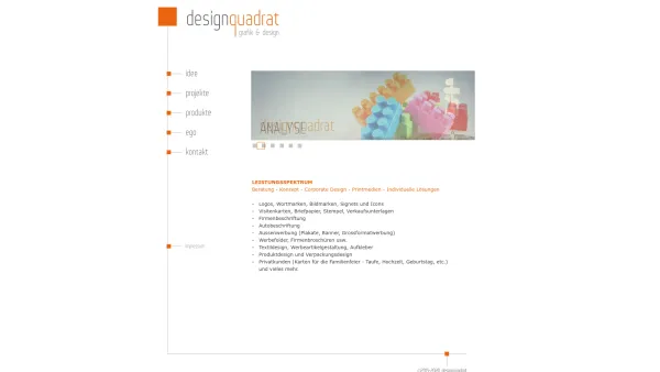 Website Screenshot: designquadrat grafik & design, monika weidinger - designquadrat grafik & design | monika weidinger, gsengerweg 3g, 5020 salzb - Date: 2023-06-22 15:10:47