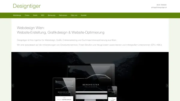 Website Screenshot: Designtiger Webdesign Wien, Michael Wilke - Webdesign Wien von Designtiger: Webdesign, Logo, Homepage - Date: 2023-06-26 10:26:13