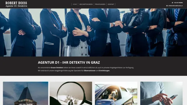 Website Screenshot: D1 Detektive - Agentur D1 - Ihr Detektiv in Graz - Date: 2023-06-22 15:13:17