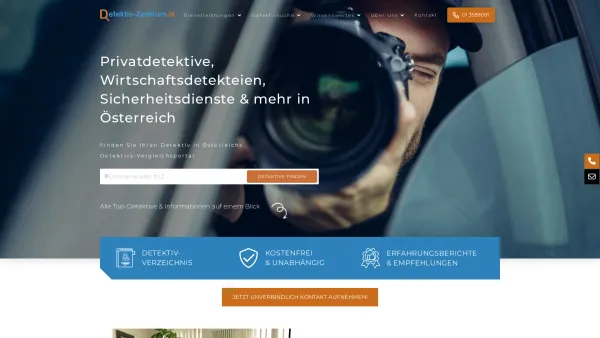 Website Screenshot: Detektiv-Zentrum.at - Detektive in Österreich vergleichen | Detektiv-Zentrum.at - Date: 2023-06-15 16:02:34