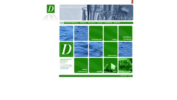 Website Screenshot: Chemikalien Chemie Deuring Galvanik Sorbitol Reinigungsmittel - Home - Deuring GmbH - Date: 2023-06-14 10:39:26