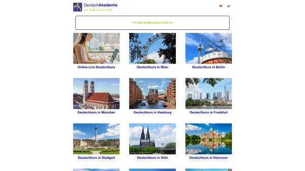 Website Screenshot: DeutschAkademie Sprachschule GmbH - Deutschkurse in Wien oder online, Deutsch lernen in Wien - Date: 2023-06-22 15:13:17
