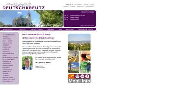 Website Screenshot: Gebiets-Vinothek Gemeinde Deutschkreutz Blaufränkischland Mittelburgenland - Gemeinde Deutschkreutz im Blaufränkischland - Mittelburgenland - Date: 2023-06-22 15:00:16