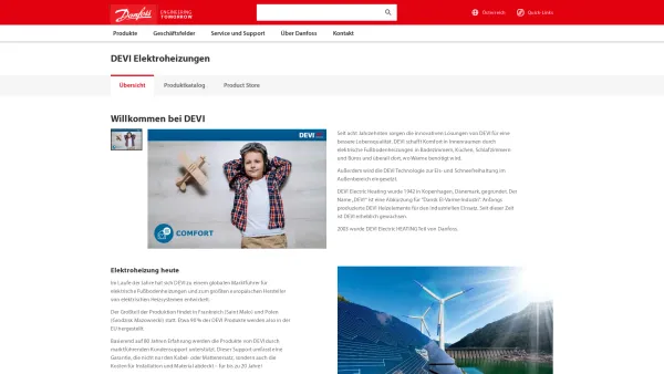 Website Screenshot: DEVI Austrian web site - DEVI Elektroheizungen | Danfoss - Date: 2023-06-14 10:39:26