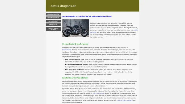 Website Screenshot: Motorradclub Devils MC Devils Dragons Golling - Devils Dragons - DIE 10 besten Tipps vom MC und den Motorrad-Profis - Date: 2023-06-14 10:39:26