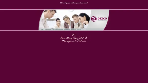 Website Screenshot: DEXCO Management & Beteiligungsges.m.b.H. - Dexco - Management & Beteiligungsges.m.b.H. - Wien - Date: 2023-06-22 15:00:17