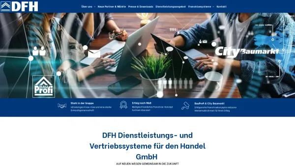 Website Screenshot: DFH GmbH - DFH Franchisesysteme für BauProfi und CityBaumarkt - Date: 2023-06-22 15:00:17
