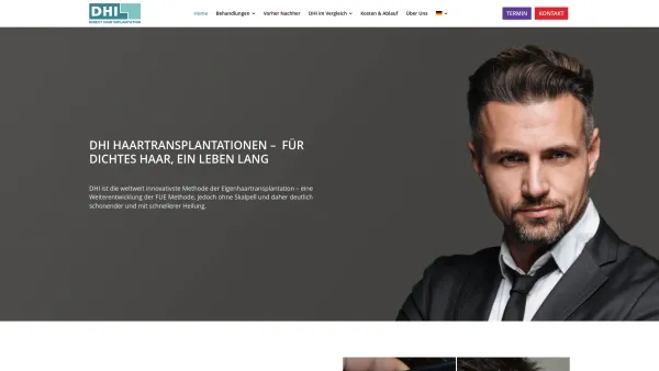 Website Screenshot: DHI Vienna Direct Hair Implantation - Haartransplantation Wien / DHI Vienna - Date: 2023-06-14 10:37:35