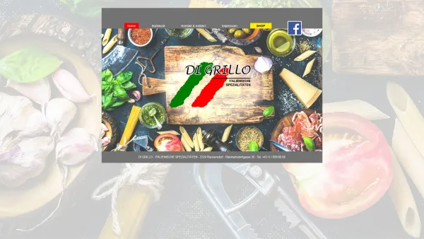 Website Screenshot: www.di-grillo.cc - Di Grillo | Italienische Spezialitäten | Grohandel - Date: 2023-06-22 15:00:17