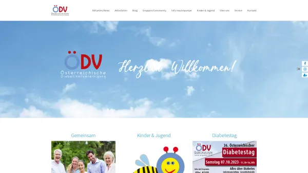 Website Screenshot: Österr Diabetikervereinigung Tirol ÖDV-Selbsthilfegruppen Diabetes Mellitus Informationen - Diabetes.or.at, Ihr Selbsthilfe-Portal für Leben mit Diabetes - Date: 2023-06-22 15:00:17