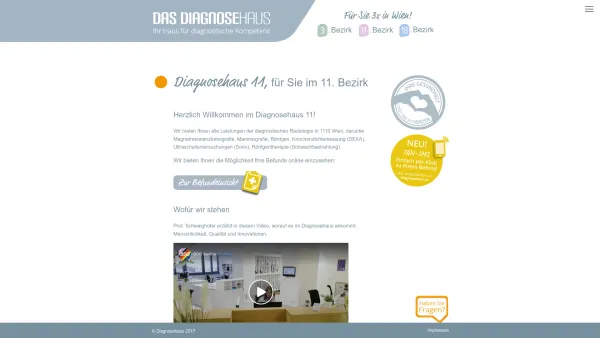 Website Screenshot: Diagnose Simmering - Ihre Radiologie in 1110 Wien - Diagnosehaus 11 - Date: 2023-06-22 15:00:17